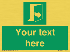 Custom sign safe condition door opens pulling left hand side